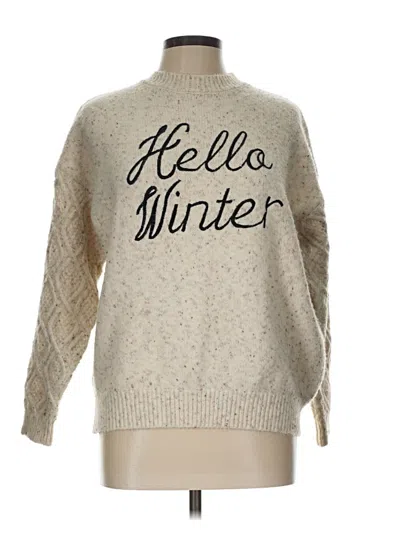 Pre-owned Main Strip Pullover Sweater In Tan