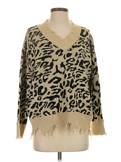 Pre-owned Main Strip Pullover Sweater In Tan
