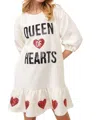 Main Strip Queen Of Heart Sequin Dress In White/black In Multi