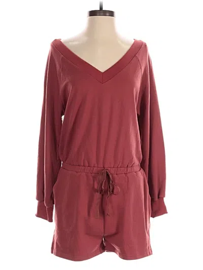 Pre-owned Main Strip Romper In Pink