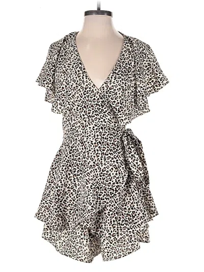 Pre-owned Main Strip Romper In White