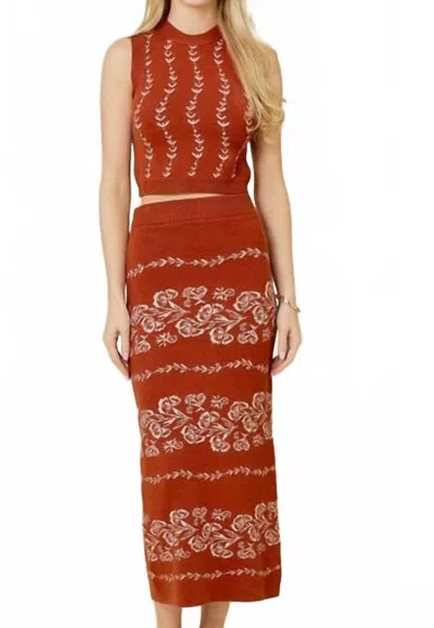 Main Strip Rosa Set In Rust In Red