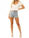 Main Strip Starstruck Denim Shorts In Blue In Blue