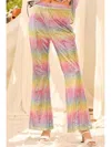 Main Strip Steffie Sequin Wide Leg Pants In Multi Rainbow