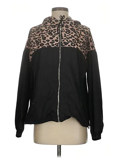 Pre-owned Main Strip Windbreaker Jacket In Black