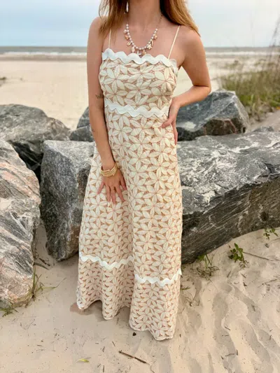 Main Strip Women's The Camille Garden Lace Maxi Dress In Beige In Neutral