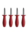 Maine Man Seafood Maine Man Set Of 4 Stainless Steel Clam Knife In Red