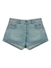 Mainless Denim Mini Shorts In Blue