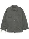 Mainless Distressed Cotton Jacket In Green