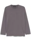 Mainless Distressed Long-sleeve Sweatshirt In Purple