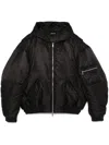 Mainless Hooded Bomber Jacket In Black