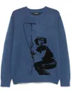 Mainless Jim Morrison Sweater In Blue