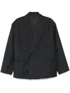Mainless Pinstripe Blazer In Grey