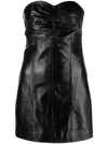 Mainless Polished-finish Strapless Dress In Black
