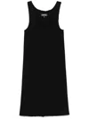 Mainless Ribbed Mini Dress In Black