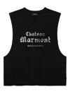 Mainless Sleeveless Distressed T-shirt In Black