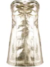 Mainless Schulterfreies Minikleid In Gold