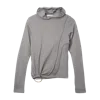 Mainline:rus/fr.ca/de Jersey With Piping And Metal Ring Hoodie Gray
