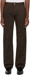 Mainline:rus/fr.ca/de Ssense Exclusive Brown Ella Jeans In Brown Denim