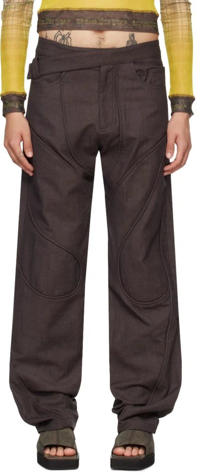 Mainline:rus/fr.ca/de Ssense Exclusive Brown Rudolfs Jeans