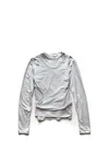 Mainline:rus/fr.ca/de Three Layers Long Sleeve Top Gray