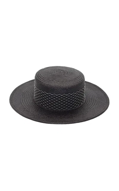 Mains De Vapeur Canotier Sun Hat In Black