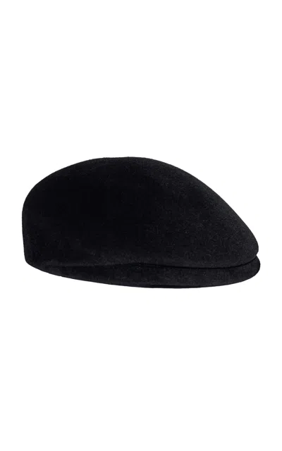 Mains De Vapeur Flat Cap In Black