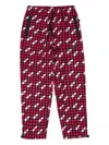 Mains Houndstooth Black Red Track Pants
