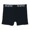 Mains Logo Black White Boxer In Black