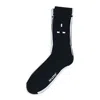 Mains Logo Black/white Socks In Multi