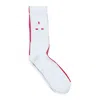 Mains Logo White/red Socks In Multi