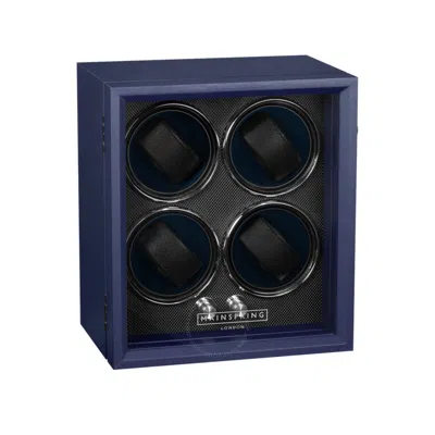 Mainspring Oxford Guardian 4-slot Watch Winder In Blue