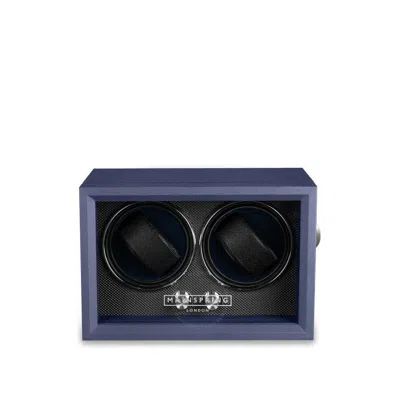 Mainspring Oxford Guardian Dual Slot Watch Winder In Blue