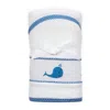 Mainstreet Collection Boy's Whale Smocked Hooded Towel In Blue