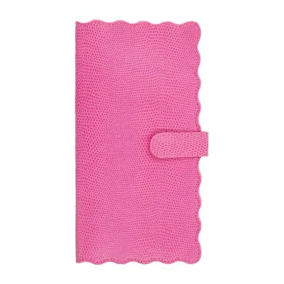 Mainstreet Collection Women's Lizard Print Travel Wallet In Pink