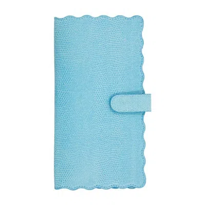 Mainstreet Collection Women's Lizard Print Travel Wallet In Turquoise