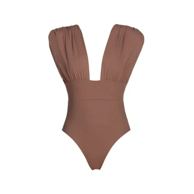 Maio Paris Maillot De Bain 1 Pièce Monceau In Brown