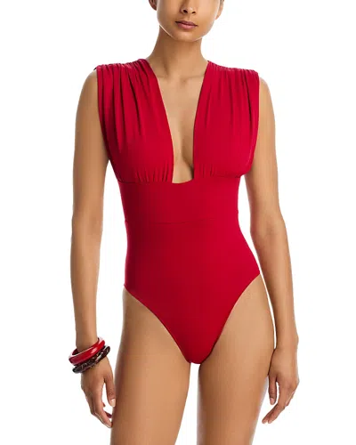 Maio Paris Monceau One Piece Swimsuit In Red