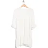 Maisie Bubble Sleeve Cotton Gauze Minidress In White