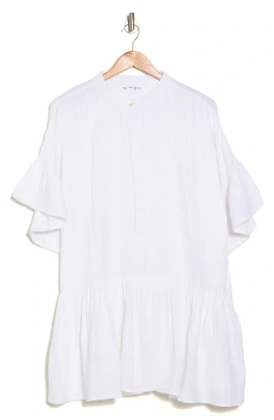 Maisie Double Cotton Gauze Minidress In White