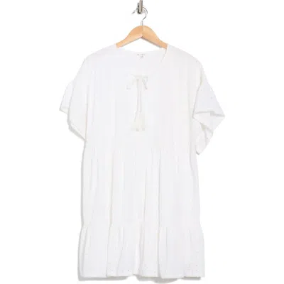 Maisie Embroidered Eyelet Short Sleeve Cotton Minidress