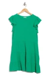 Maisie Flutter Sleeve Tiered Cotton Dress