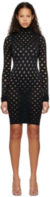 Maisie Wilen Black Perforated Minidress In Black