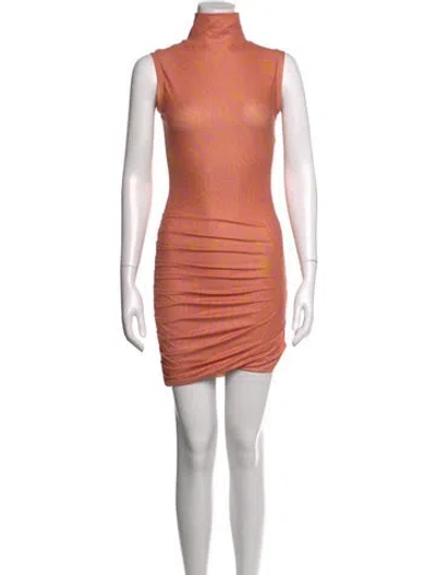 Pre-owned Maisie Wilen Graphic Print Mini Dress In Orange