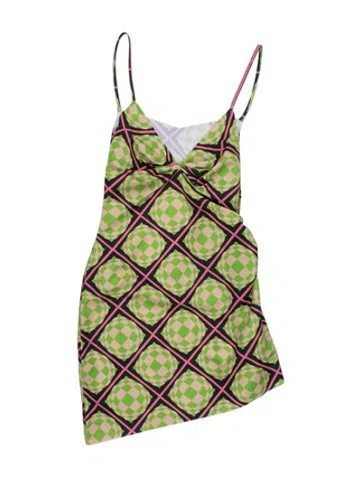 Pre-owned Maisie Wilen Graphic Print Mini Dress W/ Tags In Green