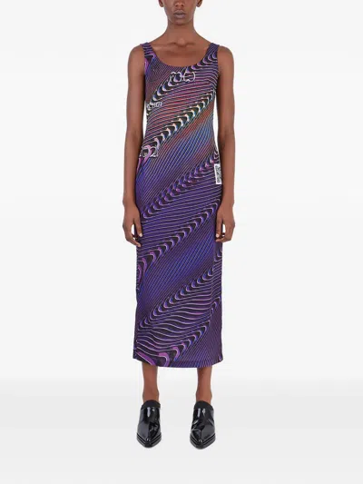 Maisie Wilen Graphic Sleeveless Maxi Dress In Purple