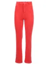 Maisie Wilen Knitted Mockumentary Jeans In Tomato