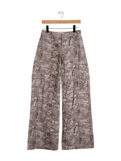 Pre-owned Maisie Wilen Mid-rise Wide Leg Jeans In Neutral
