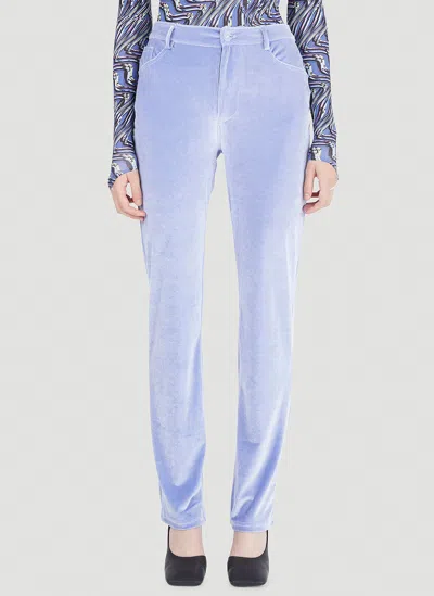 Maisie Wilen Mockumentary Velvet Pants In Purple