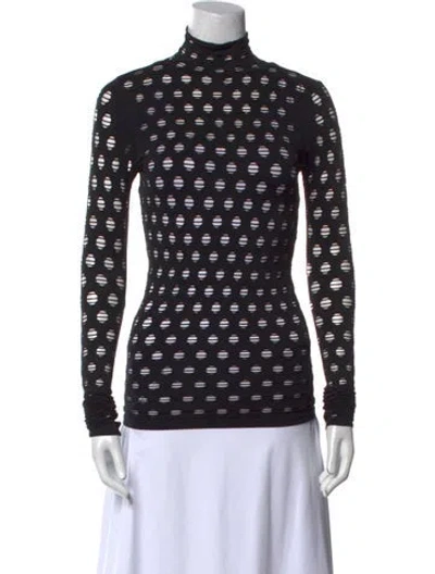 Pre-owned Maisie Wilen Nylon Printed Top W/ Tags In Black